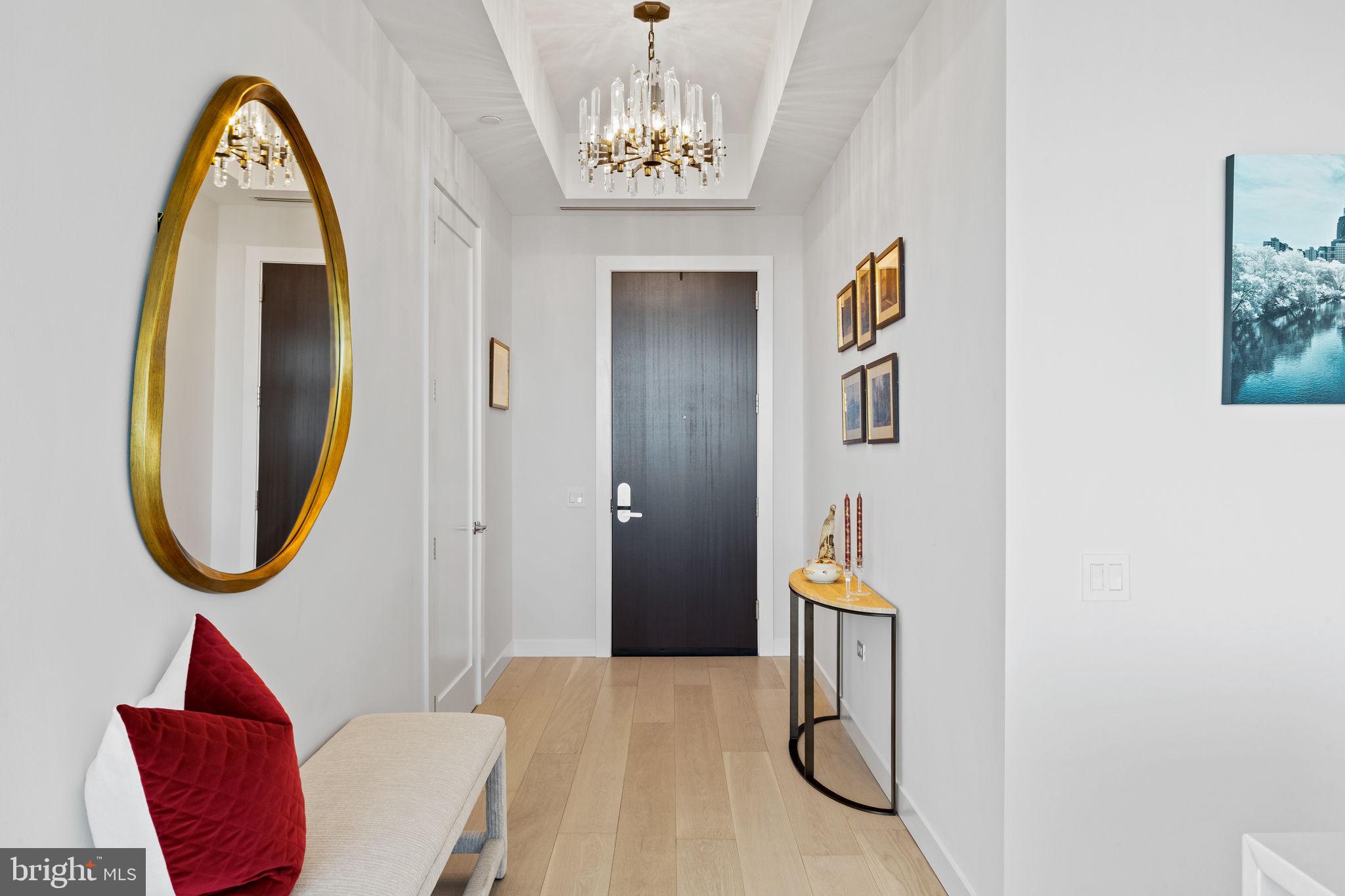 1911 Walnut Street, Unit 3301 Philadelphia, PA 19103 - Photo 3 of 50 a view of a hallway with painted walls