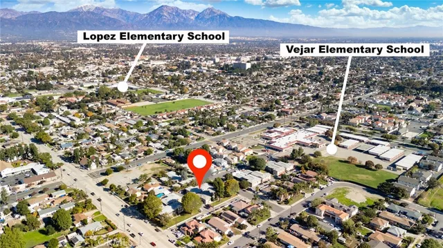 a view of city and mountain