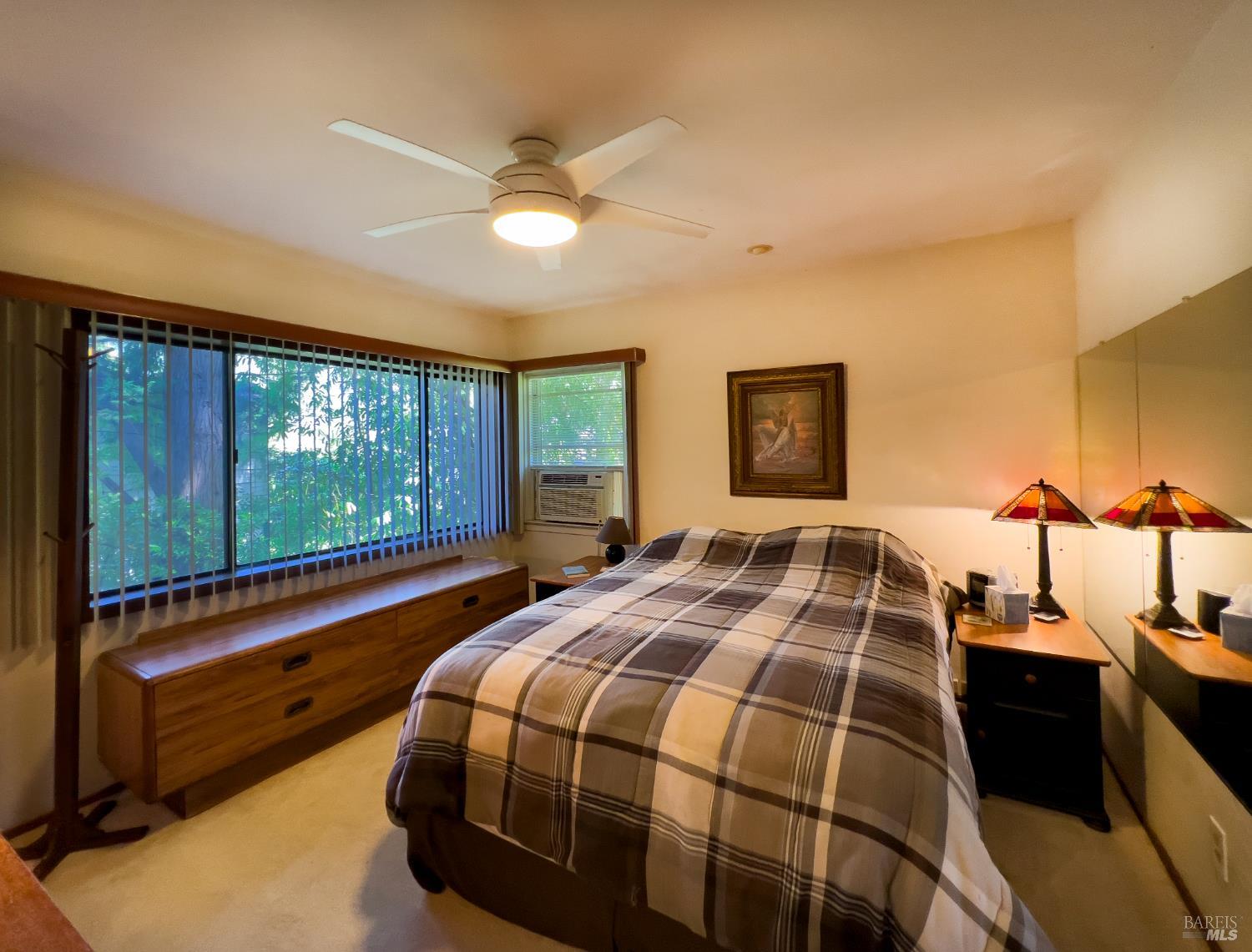 14600 Drake Road Guerneville, CA 95446 - Photo 15 of 45 Main level bedroom with window air.