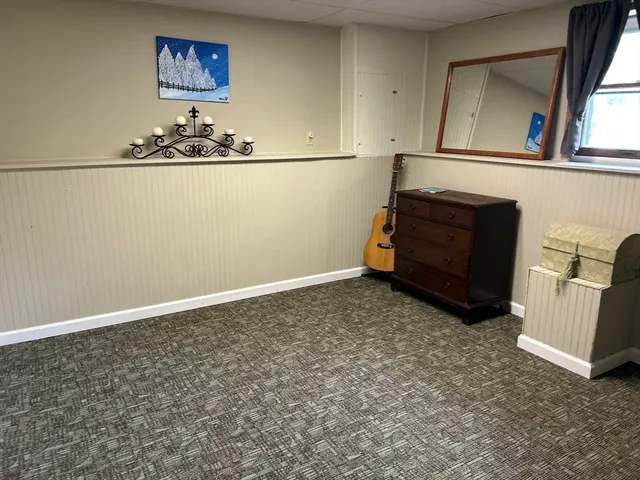 a view of a door and chair