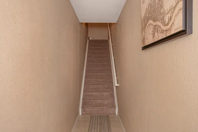 a view of a hallway with entryway