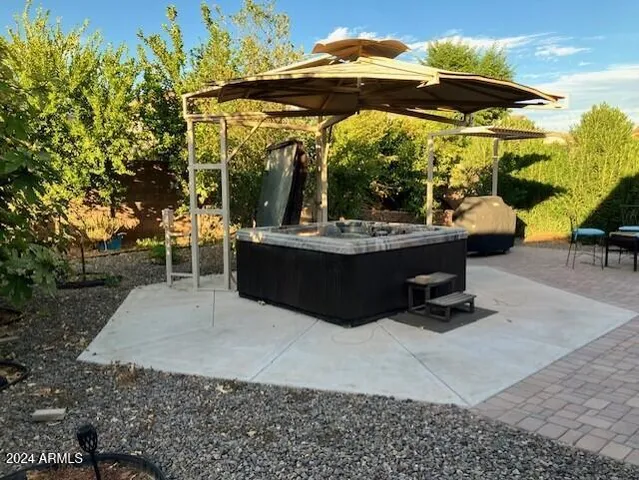 a view of outdoor space yard deck patio and outdoor kitchen