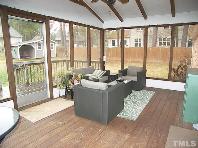 1502 Kennon Road Garner, NC 27529 - Photo 19 of 25 Wow! What a wonderful outdoor space. Take advantage of the huge screened porch for all of your backyard gatherings.