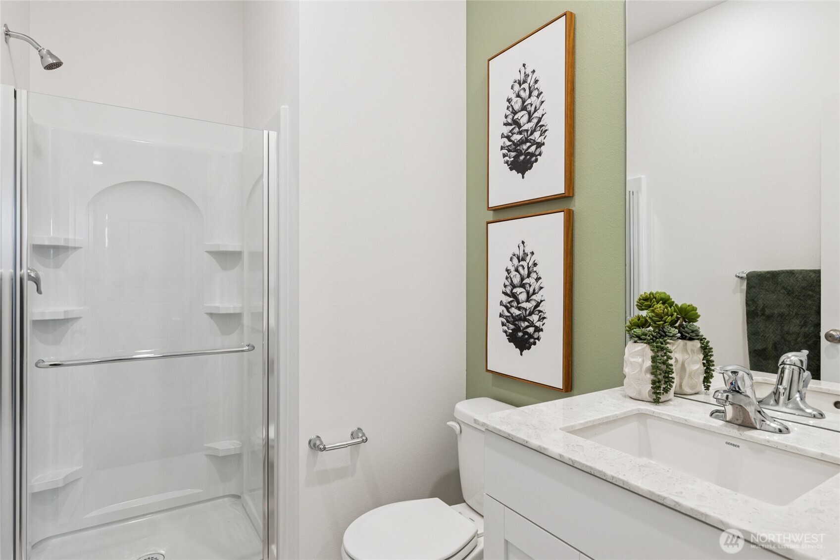 541 Hann Street, Unit 6 Buckley, WA 98321 - Photo 14 of 36 a bathroom with a sink toilet and shower