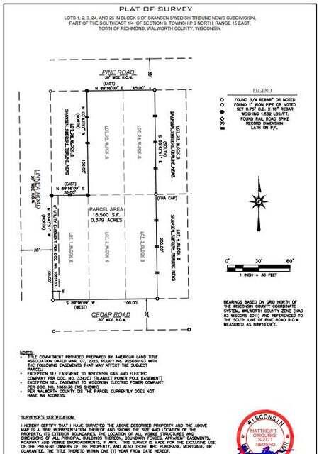 Lt0 Cedar Road Delavan, WI 53115 - Photo 15 of 19 Survey
