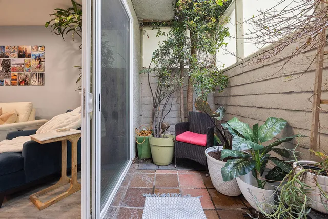 a house with lots of potted plants