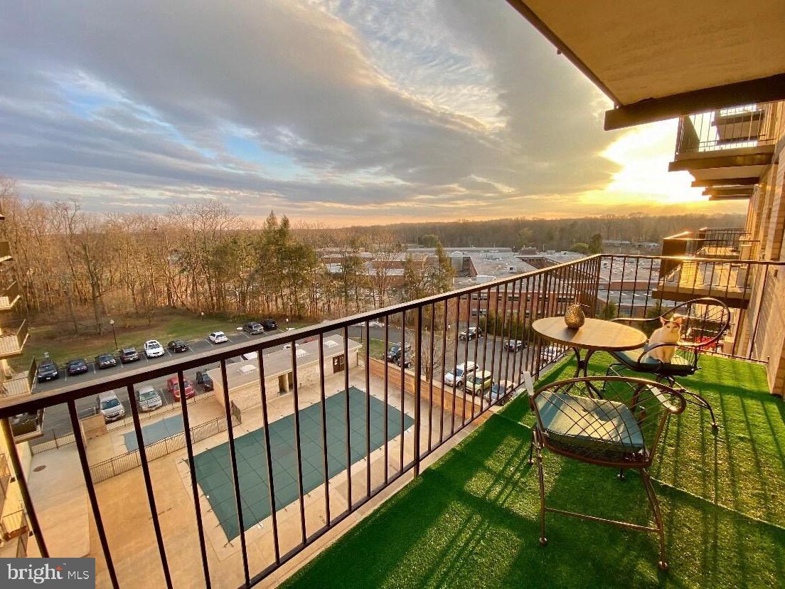 3245 Rio Drive, Unit 604 Falls Church, VA 22041 - Photo 12 of 20 Sunset views from a serene balcony.