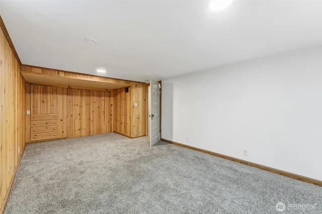 an empty room with a natural light