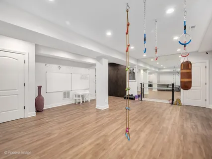 a view of a living room and garage