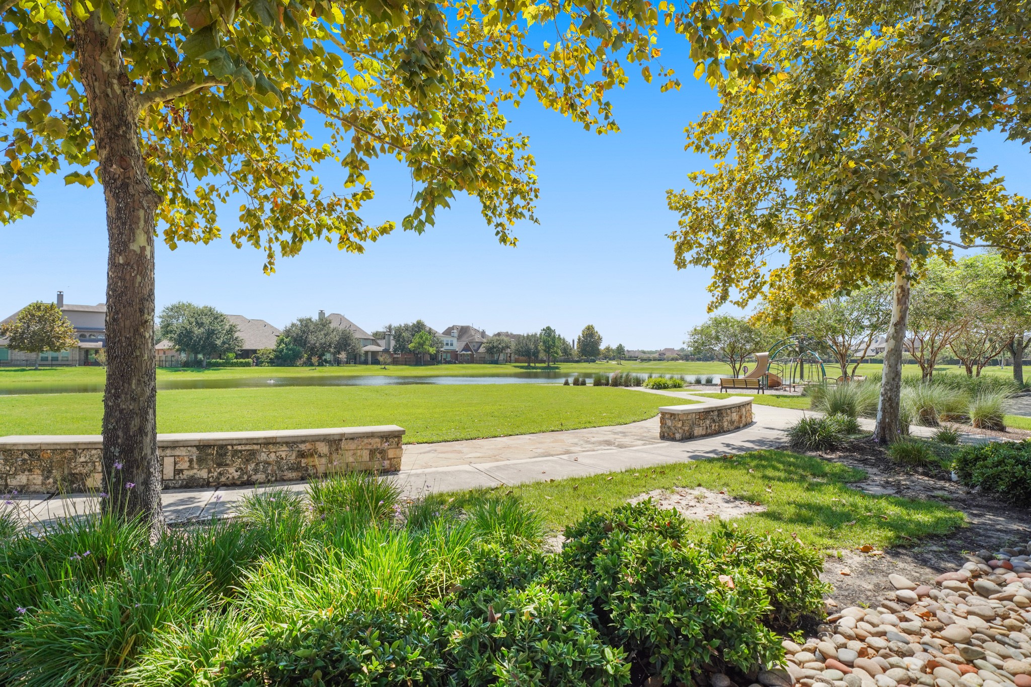 4210 Dalea Clover Lane Manvel, TX 77578 - Photo 36 of 38 a view of lake with a big yard