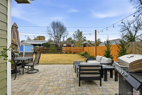 a view of outdoor space with seating