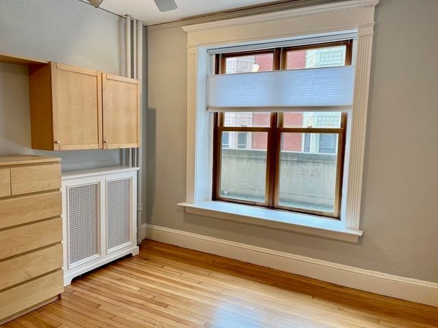 a view of a hallway with front door