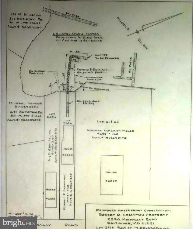 2218 Monocacy Road Baltimore, MD 21221 - Photo 23 of 25 Map from County.