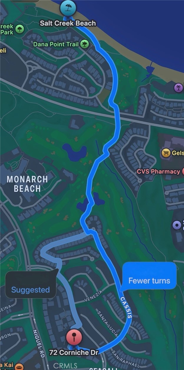 72 Corniche Drive, Unit E Dana Point, CA 92629 - Photo 39 of 61 Scenic Walking Path from the Home to the Beach through a Breathtaking Golf Course