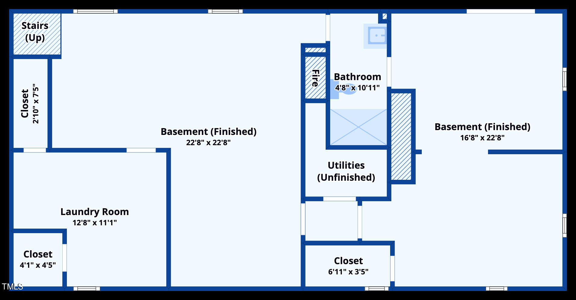2011 Seneca Road Raleigh, NC 27604 - Photo 30 of 31 2011 Seneca-Basement Floorplan