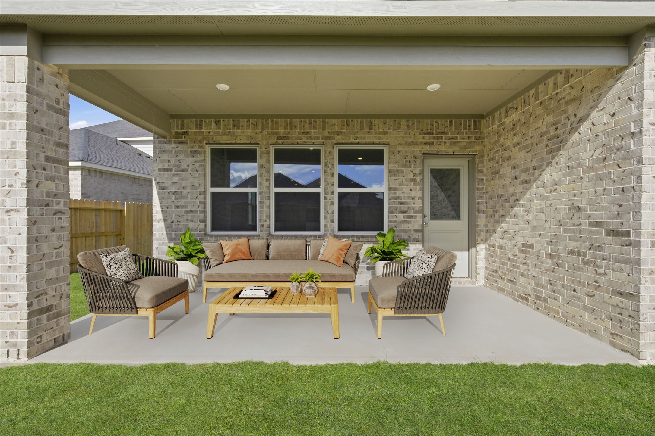 21918 Longhorn Rdg Drive Hockley, TX 77447 - Photo 25 of 46 a building outdoor space with patio furniture and garden