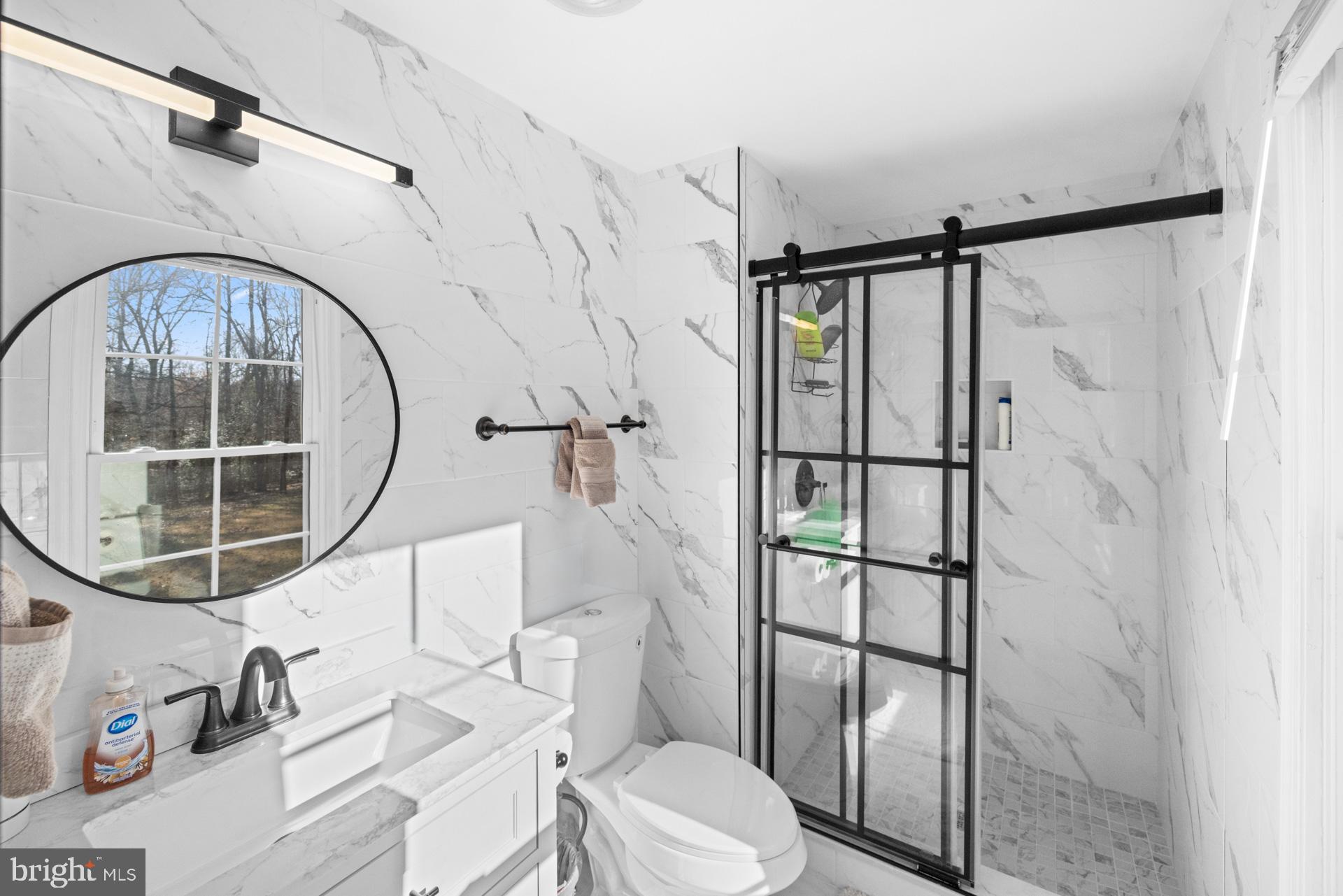 2907 Accokeek Road West Accokeek, MD 20607 - Photo 30 of 42 a bathroom with a toilet a sink and a mirror