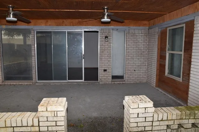 a view of a door of the house