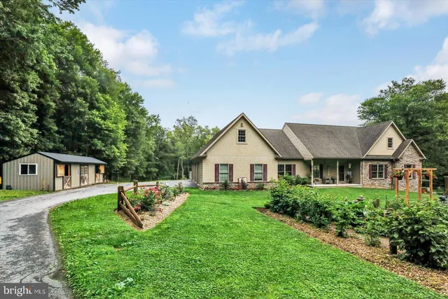 front view of house with a yard