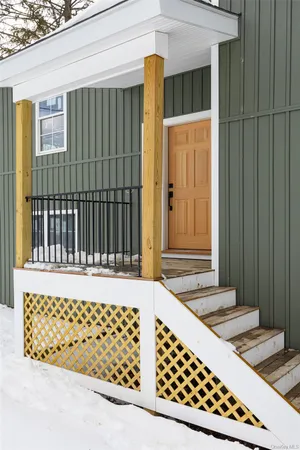 a view of wooden house