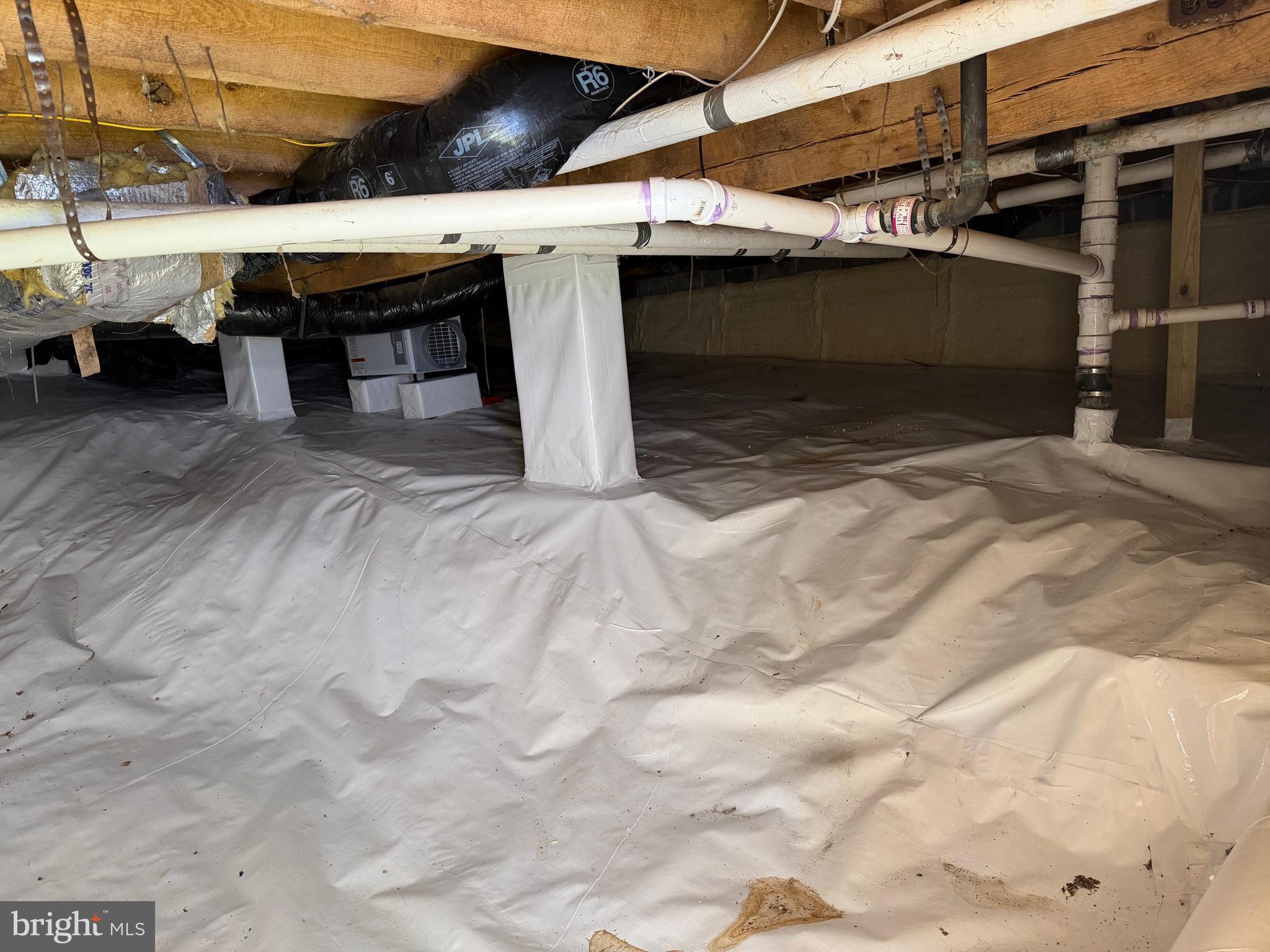 8595 Fairground Road Bel Alton, MD 20611 - Photo 31 of 33 Encapsulated crawl space with dehumidifier