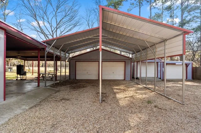 a view of a house with a garage