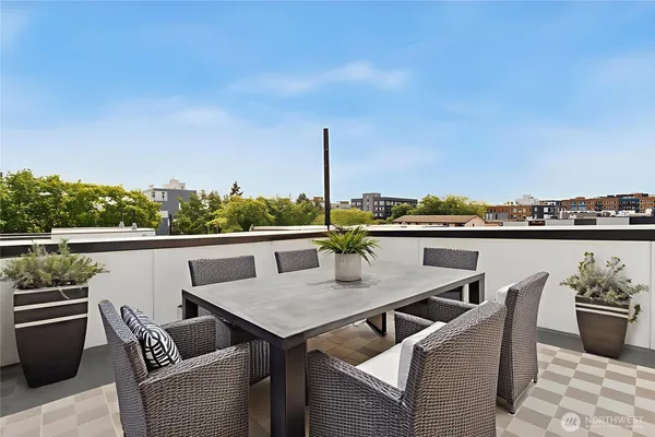 a view of outdoor space with seating space