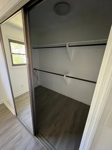 a close view of closet