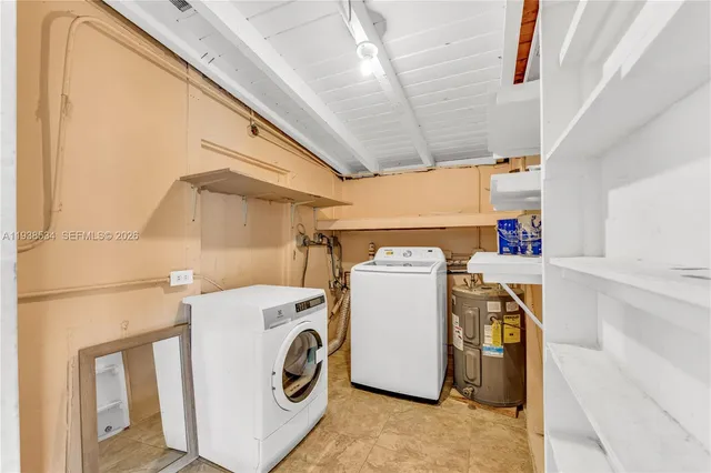 an aerial view of a pool