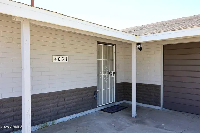 a view of an front door