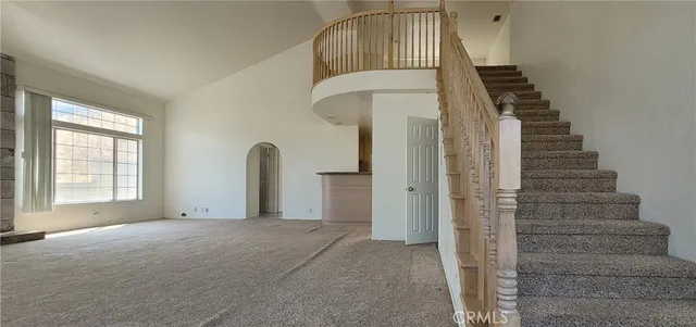 a view of an entryway with staircase