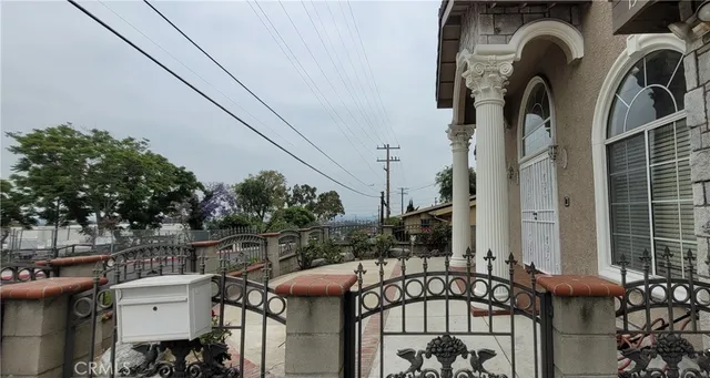 a front view of a house with balcony
