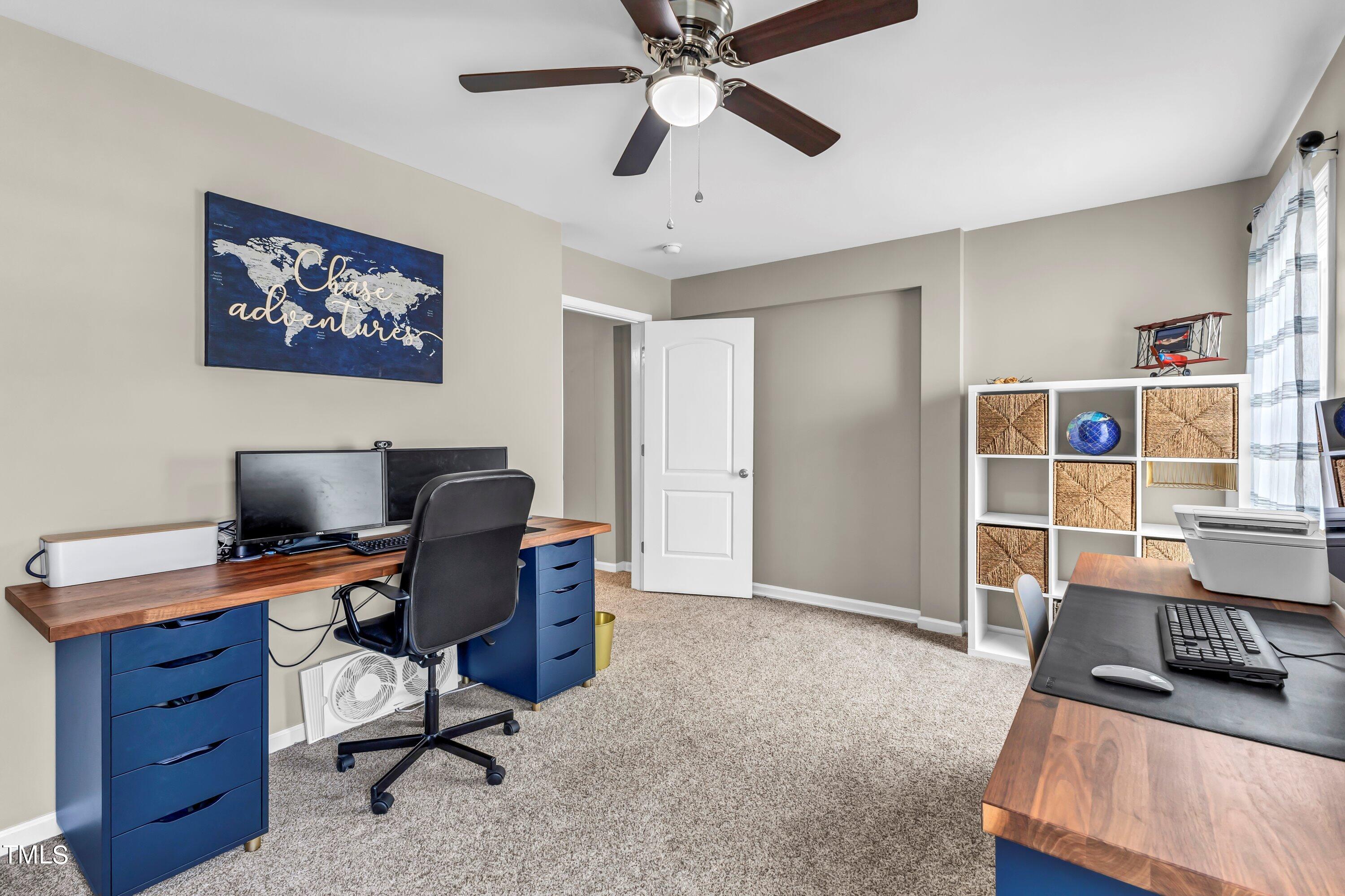 4151 White Kestrel Drive Raleigh, NC 27616 - Photo 31 of 37 a view of a workspace with furniture and a window