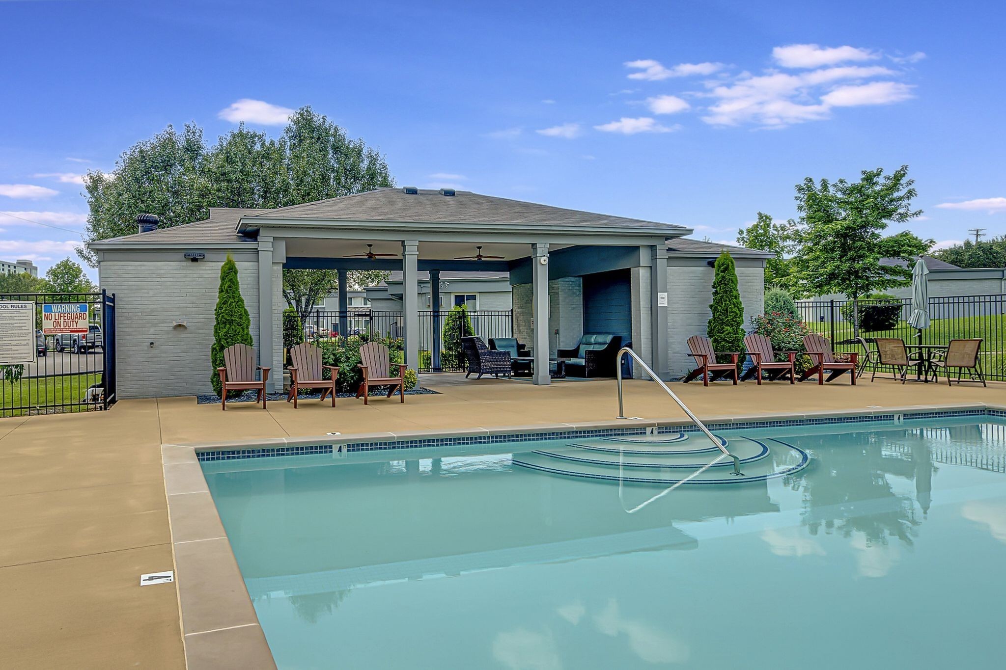 1900 Richard Jones Road, Unit P2 Nashville, TN 37215 - Photo 20 of 20 a view of a swimming pool with an outdoor seating