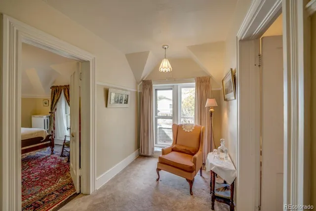 a living room with furniture and a couch