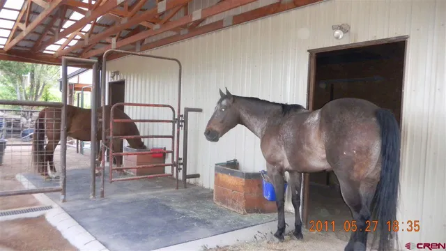 a view of building with car parked