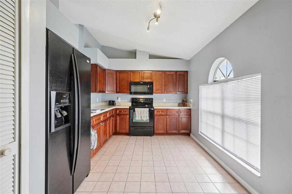 734 Bittern Lane Kissimmee, FL 34759 - Photo 44 of 55 a kitchen with stainless steel appliances granite countertop a refrigerator and a sink
