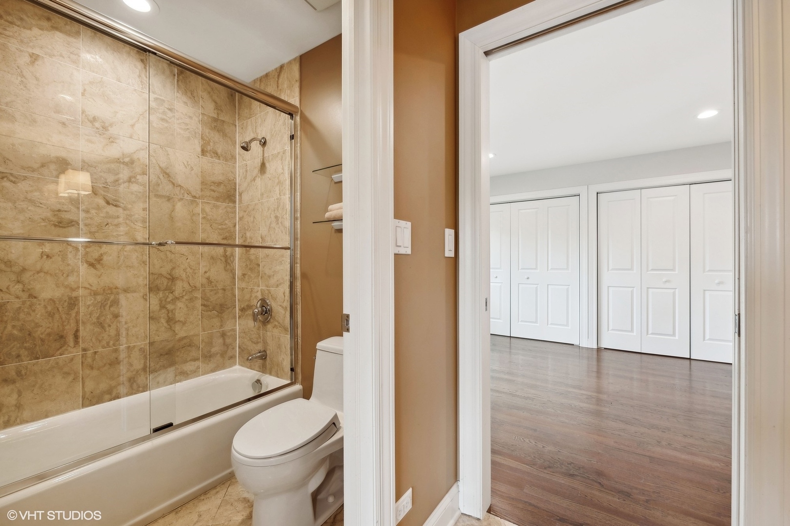 423 Sumac Road Highland Park, IL 60035 - Photo 22 of 31 a bathroom with a shower and a toilet