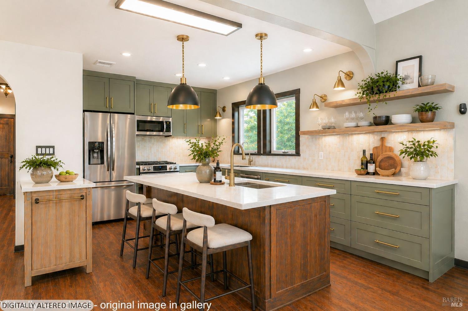9935 Occidental Road Sebastopol, CA 95472 - Photo 14 of 59 Kitchen has been digitally remodeled.