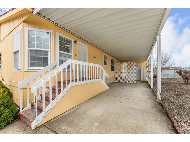 a view of a house with a balcony