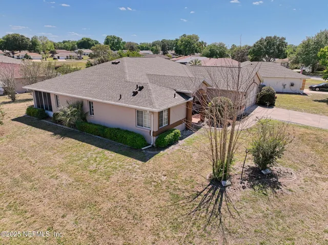 a view of a terrace with a garden