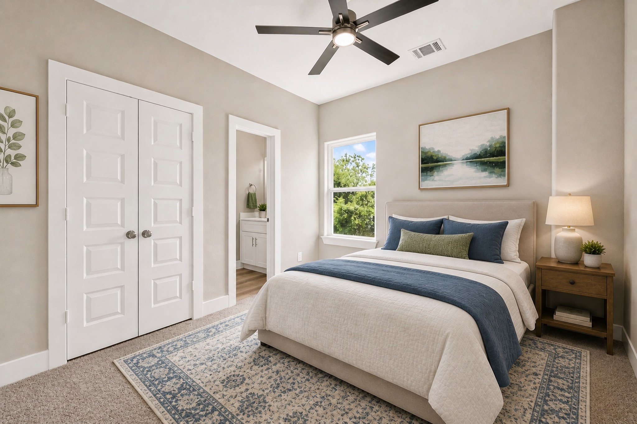 3514 Runnels Street, Unit B Houston, TX 77003 - Photo 23 of 39 There are 2 additional bedrooms on the second floor. This one has been virtually staged to give you an idea of what you can do with the space. This bedroom offers a large double closet.