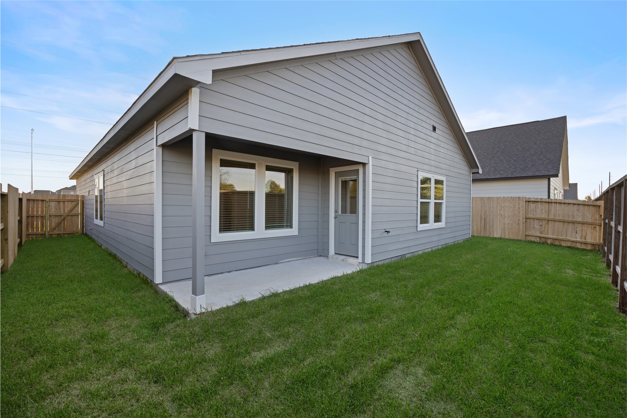 1123 Santee Court Rosharon, TX 77583 - Photo 28 of 30 a view of backyard with barbeque grill potted plants and wooden fence