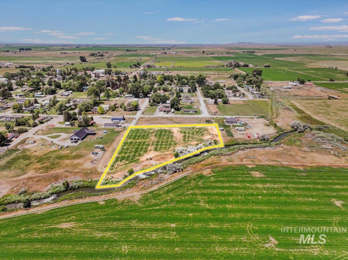Tbd Bannock Avenue Richfield, ID 83349 - Photo 2 of 7 Overview of rural landscape with property parcel outlined