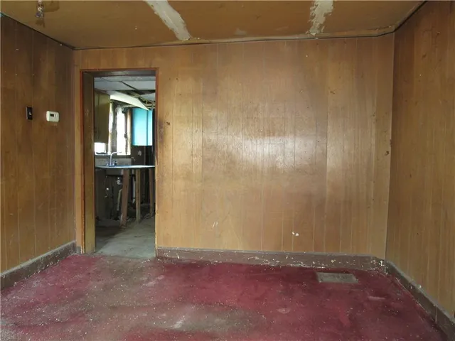 a view of a room with an empty space