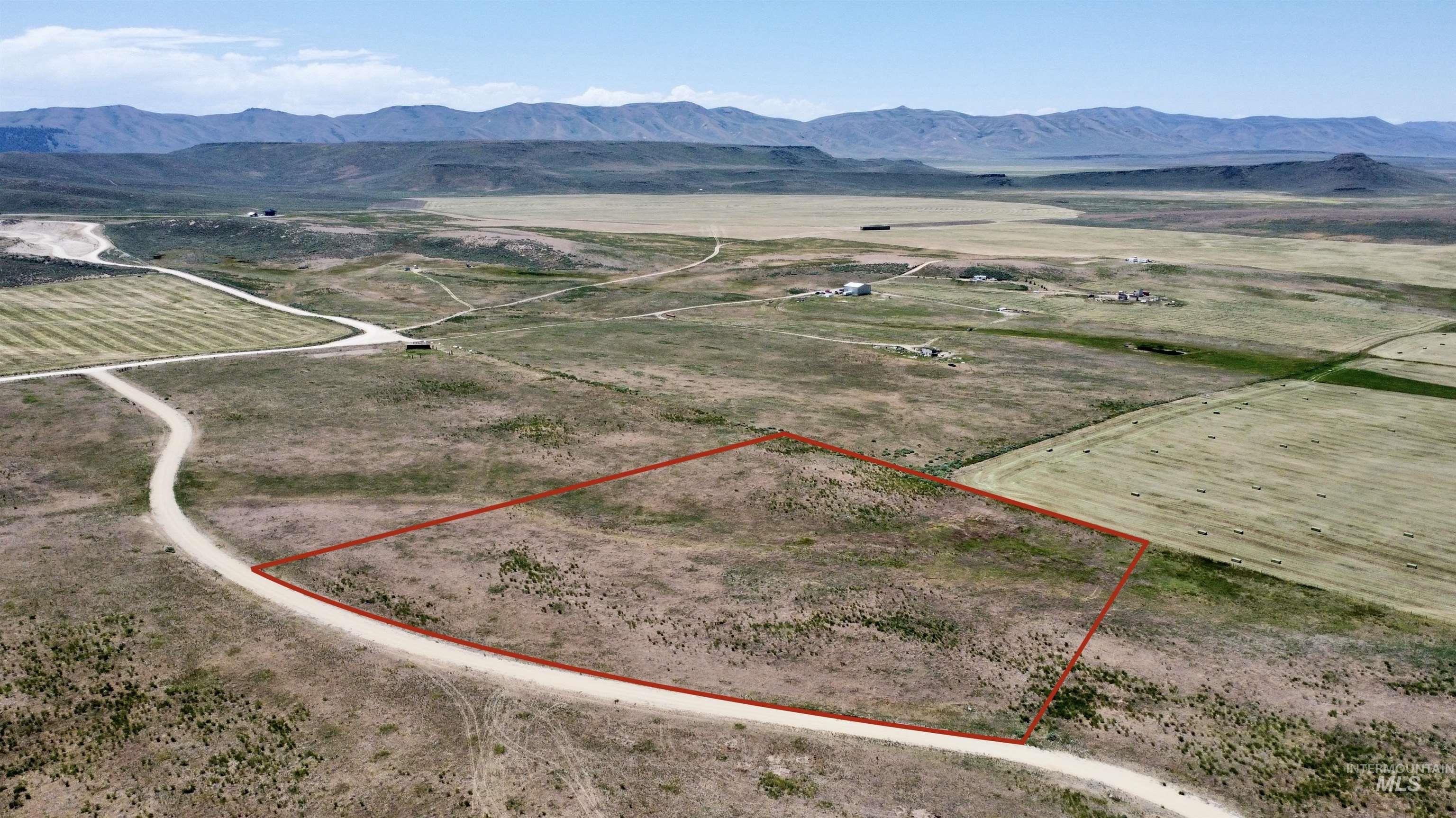 Lot 3 Redtail Lane Fairfield, ID 83327 - Photo 5 of 14 View of rural area with property parcel outlined and a mountainous background