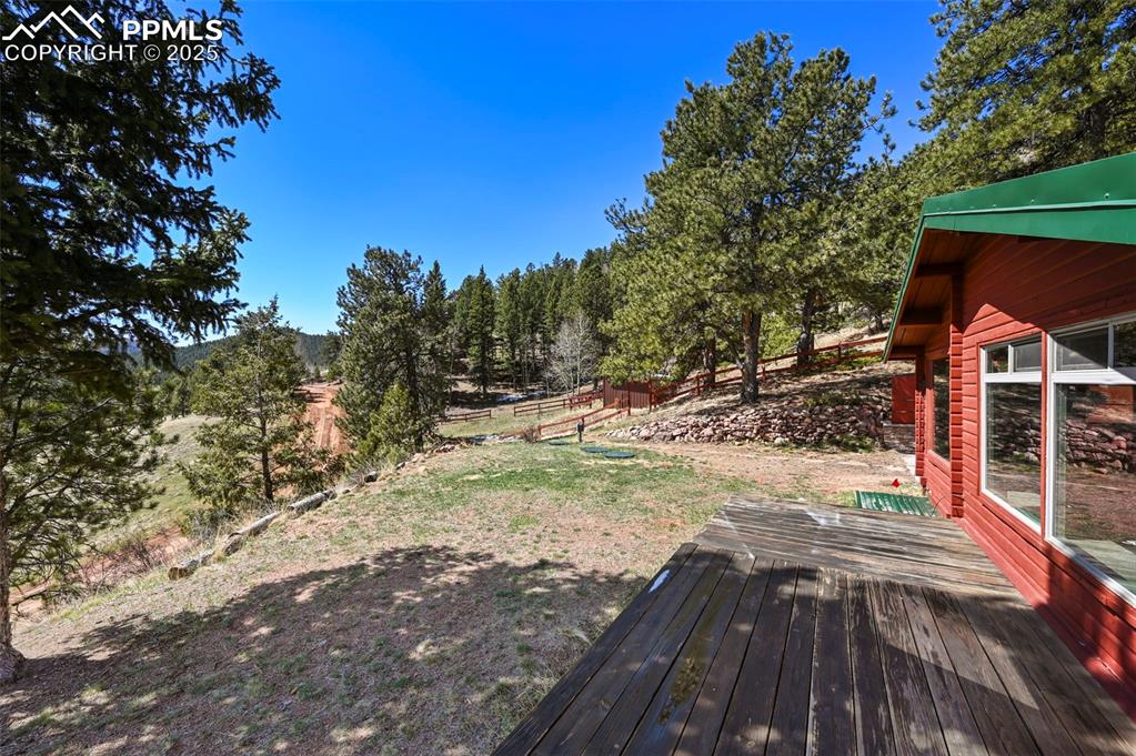 193 Independence Road Cripple Creek, CO 80813 - Photo 27 of 39 a view of a backyard of the house