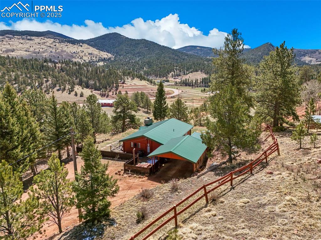 193 Independence Road Cripple Creek, CO 80813 - Photo 36 of 39 a aerial view of a house with a yard