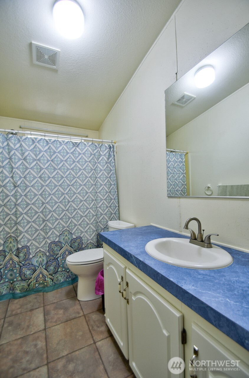 930 Tipsoo Loop North Rainier, WA 98576 - Photo 24 of 40 a bathroom with a sink a toilet and mirror