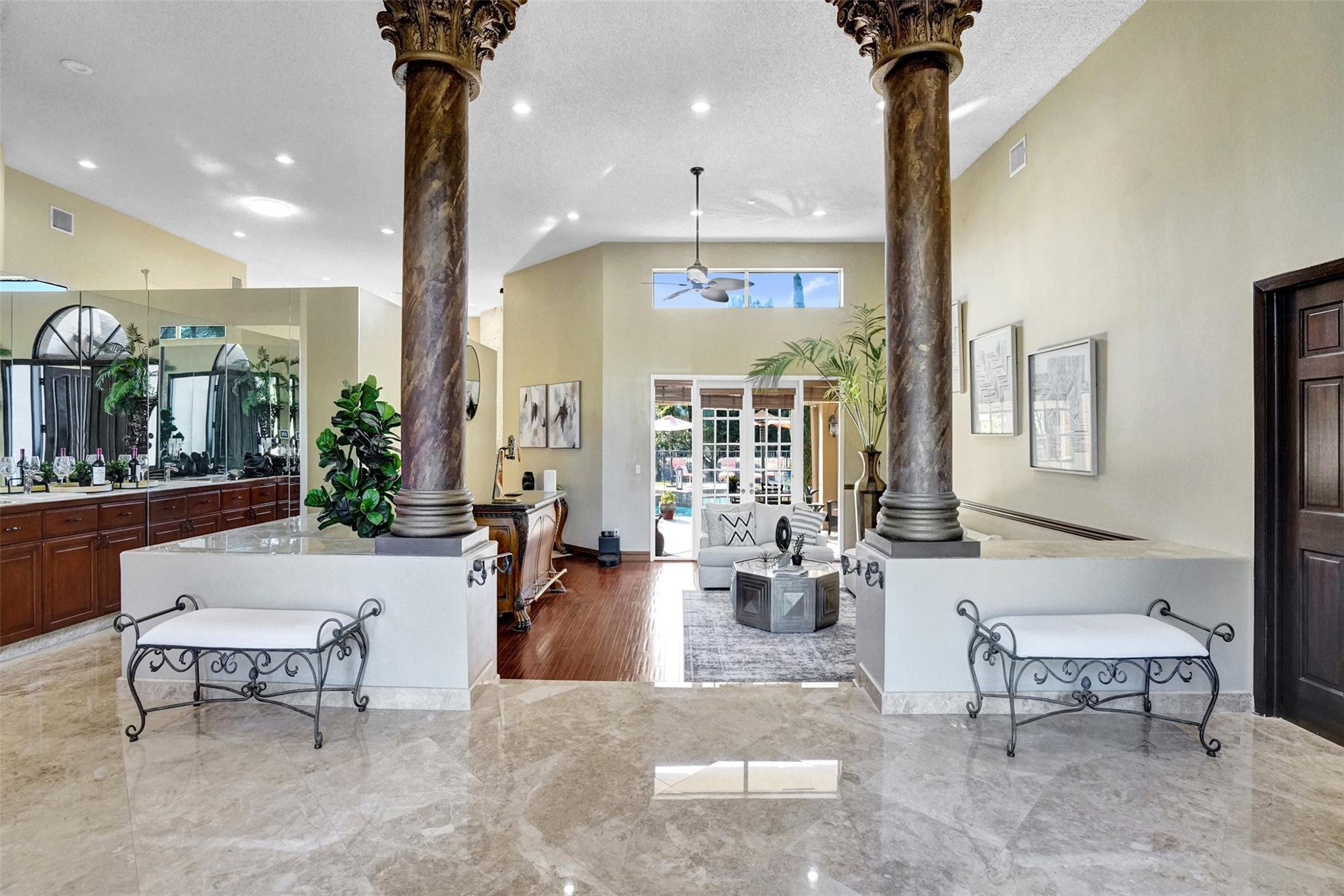 3151 Southwest 135th Terrace Davie, FL 33330 - Photo 6 of 74 a living room with furniture and a potted plant